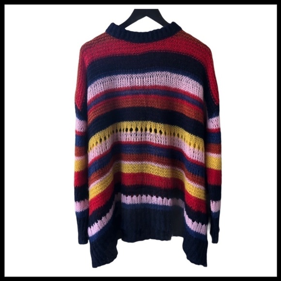 ZARA Oversized Multi-Coloured Mohair Sweater - Picture 1 of 8
